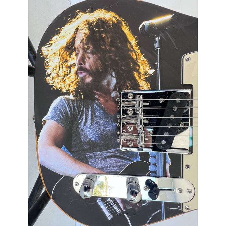 Chris Cornell of Soundgarden one of a kind full size electric guitar signed with proof.