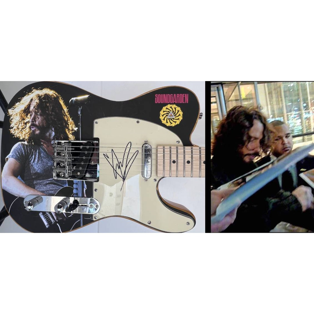 Chris Cornell of Soundgarden one of a kind full size electric guitar signed with proof.