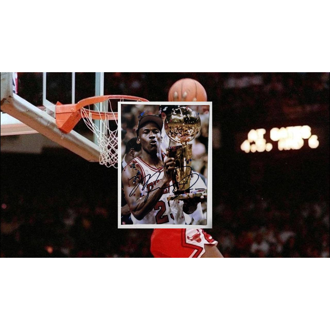 Michael Jordan 5 x 7 photograph signed with proof