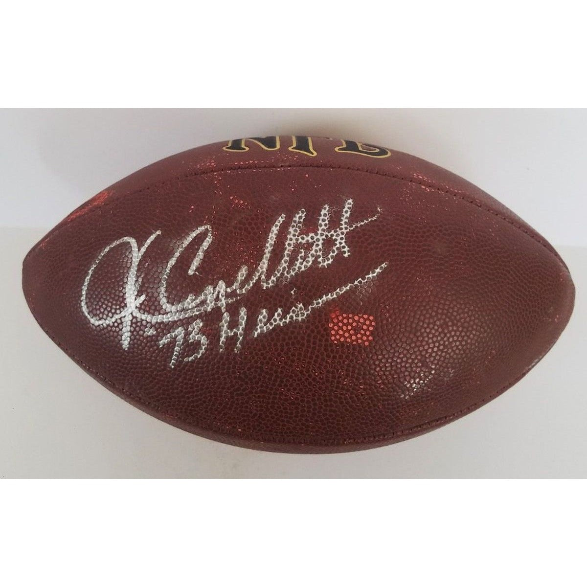 John Cappelletti Penn St 1973 Heisman Trophy winner synthetic leather football signed