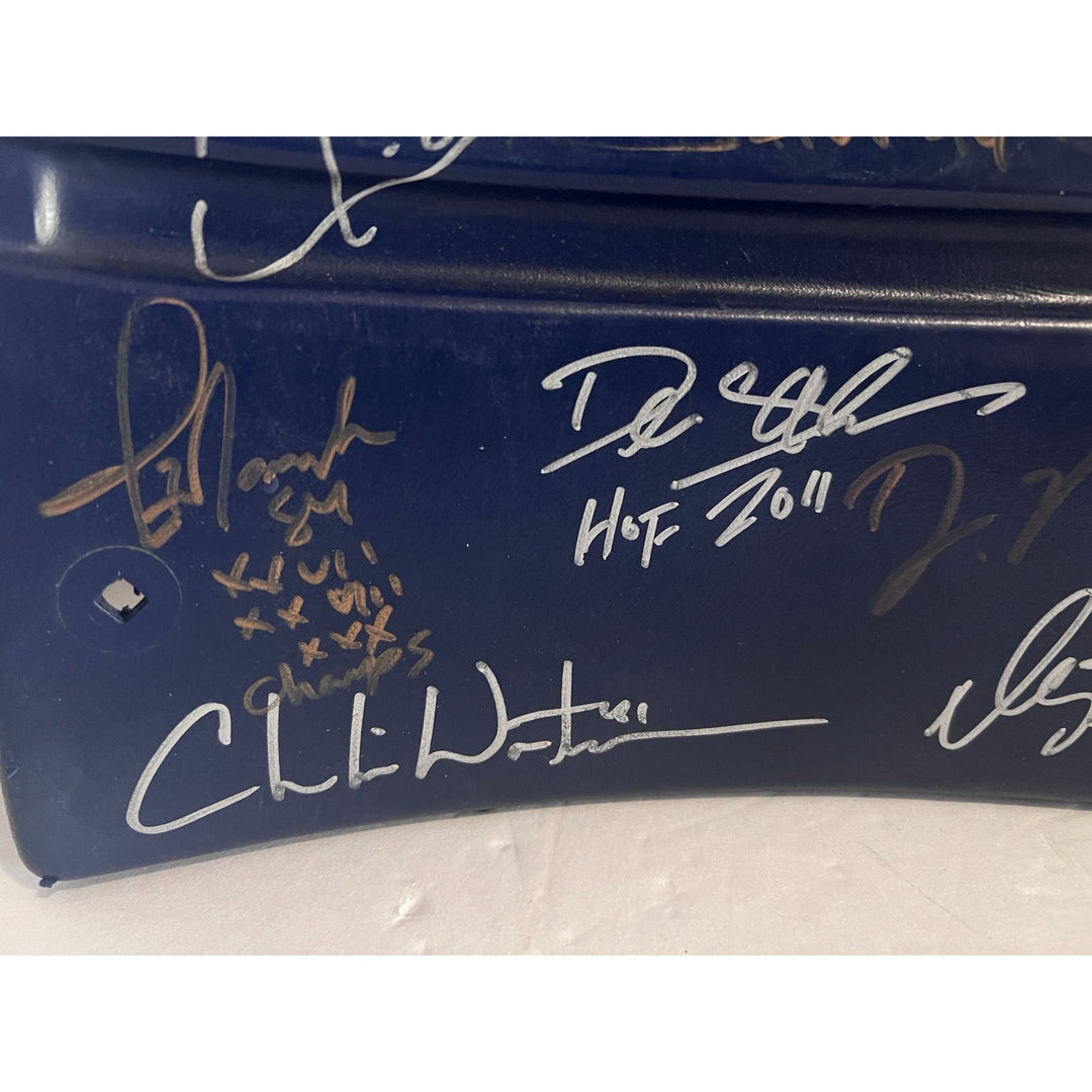 Dallas Cowboys Stadium seat signed by Roger Staubach Emmitt Smith Troy Aikman Tony Dorsett Jerry Jones Jimmy Johnson 20 Dallas Cowboy Legend