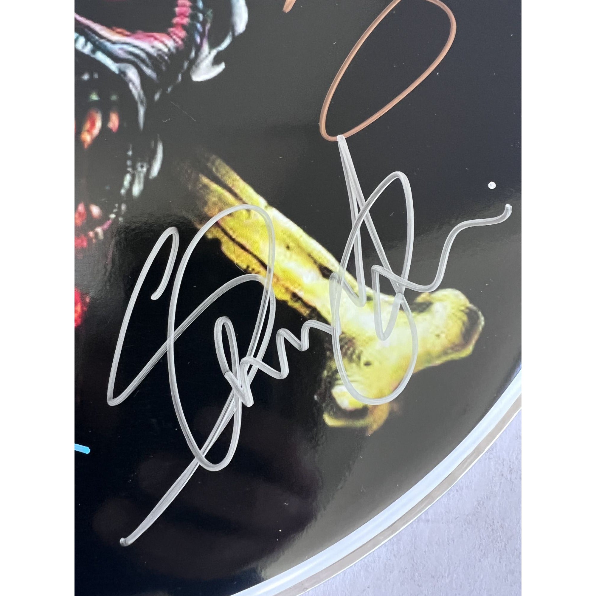 Iron Maiden one-of-a-kind drumhead signed with proof
