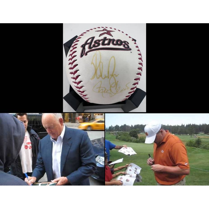 Houston Astros Nolan Ryan and Roger Clemens baseball signed with proof