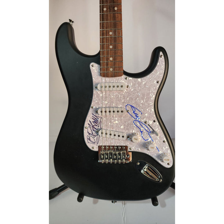 Eric Clapton and BB King, Fender Stratocaster electric guitar signed with proof