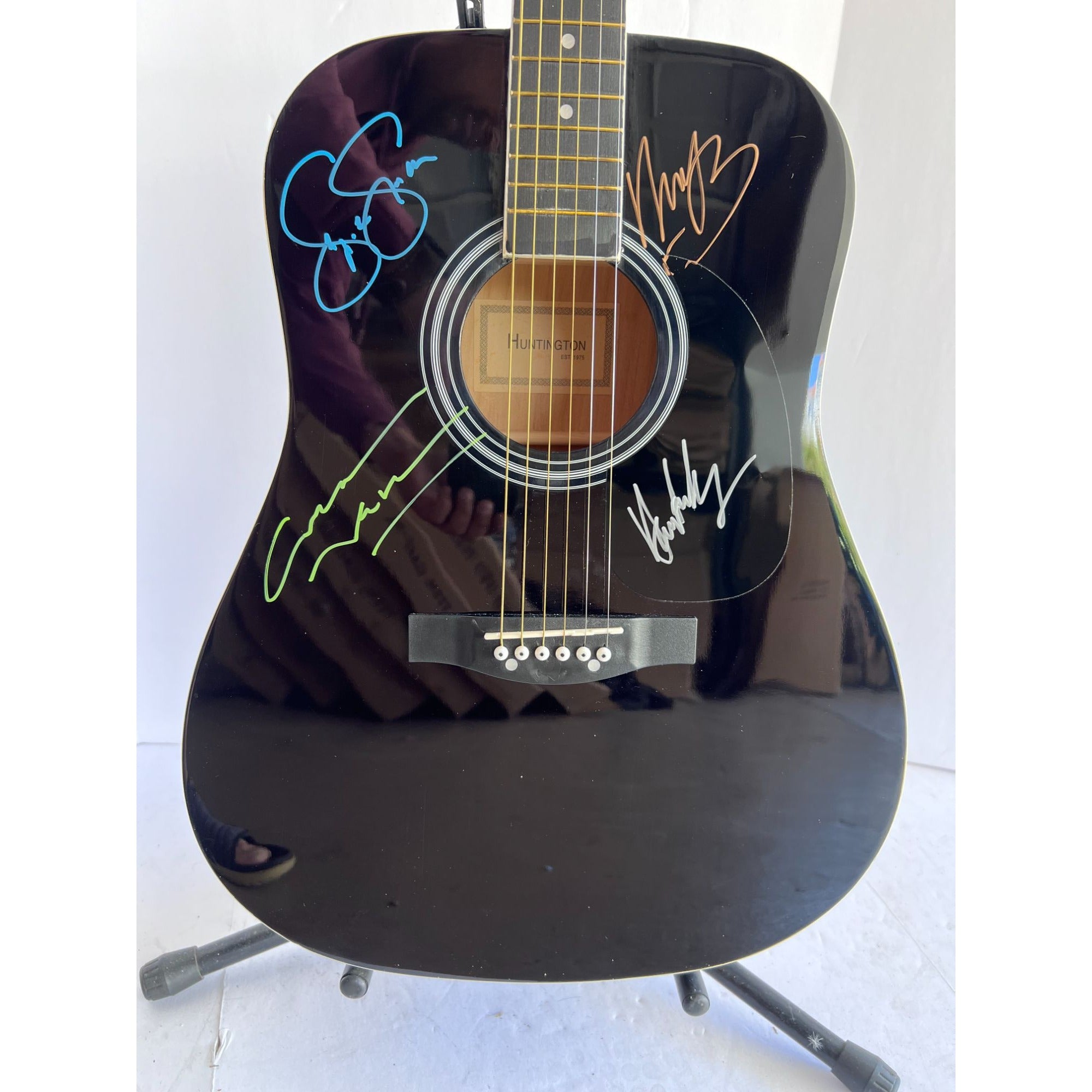 CSNY David Crosby Neil Young Steven Stills Graham Nash full size acoustic guitar signed with proof