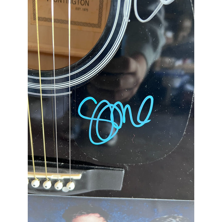 Pearl Jam Eddie Vedder Mike McCready Stone Gossard Jeff Ament one of a kind full size acoustic guitar signed with proof