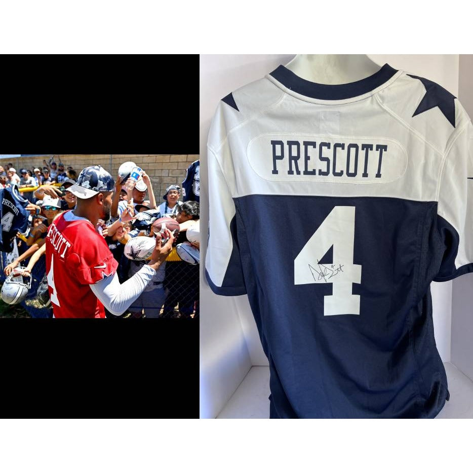 Dak Prescott Dallas Cowboys game model jersey Nike size large jersey  signed with proof