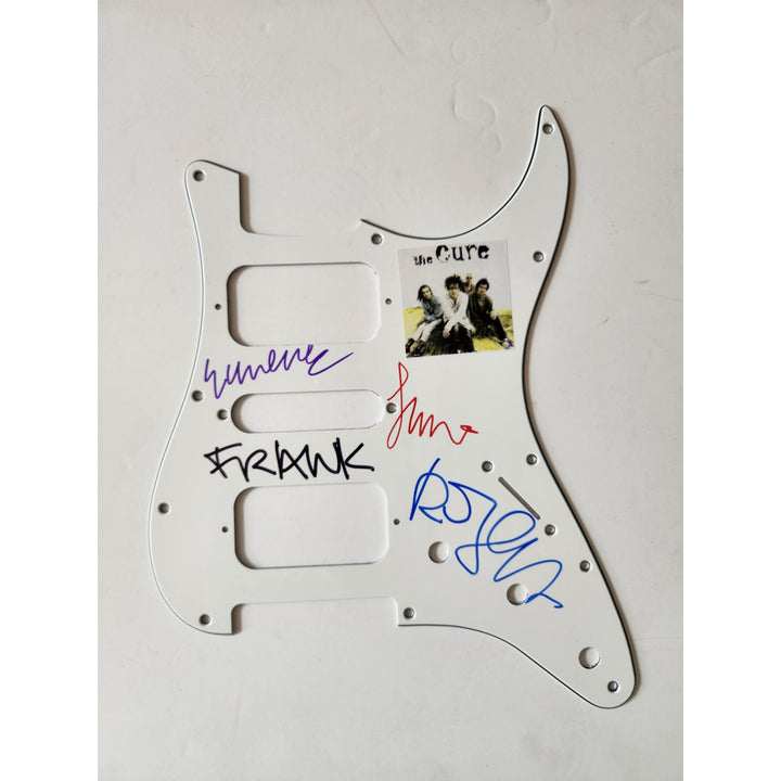 Robert Smith The Cure Fender Stratocaster electric pickguard signed with proof