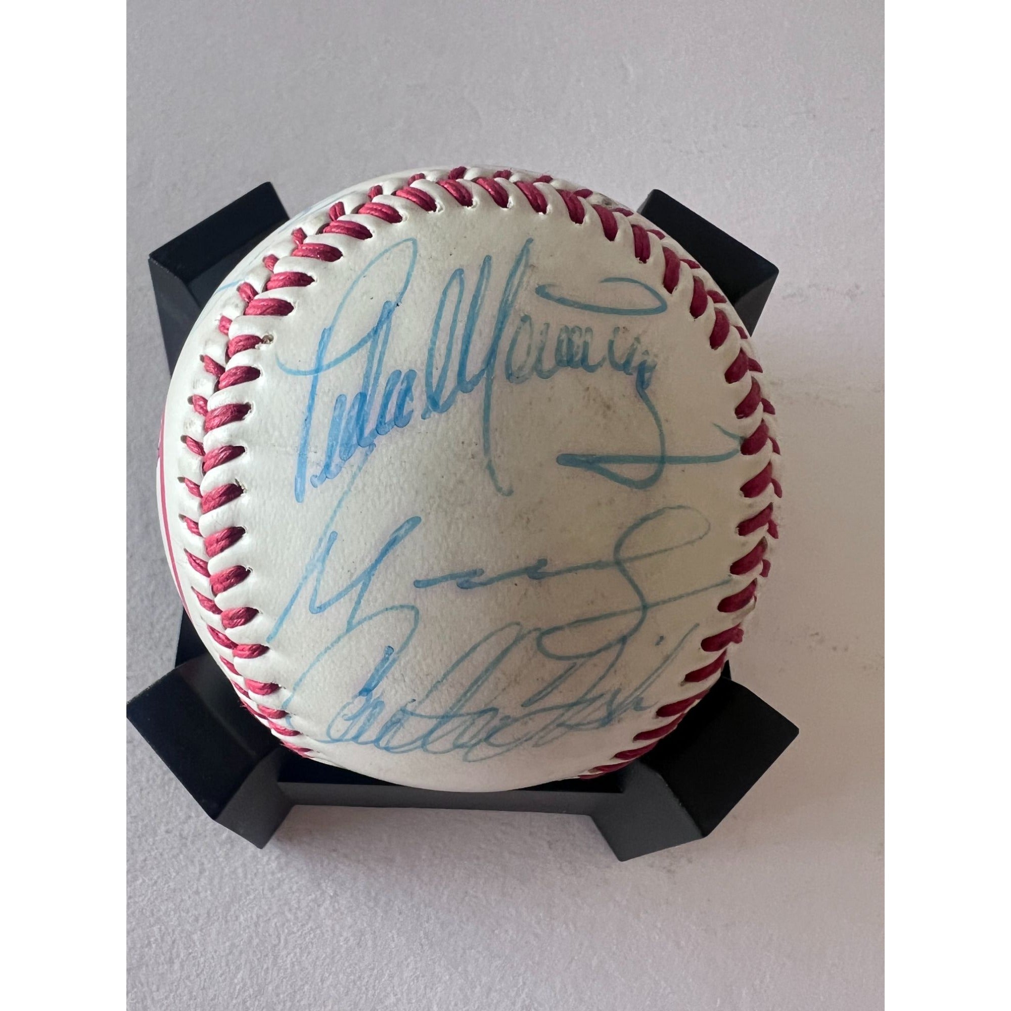 Boston Red Sox greats Carl Yastrzemski David Ortiz Fred Lynn Jim Rice Carlton Fisk 13 and all signed baseball with proof