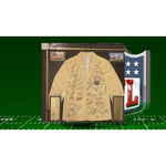 Load image into Gallery viewer, NFL Hall of Famers Bart Starr Joe Namath Joe Montana John Elway 45 in all signed Hall of Fame Jacket with proof
