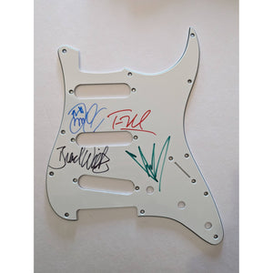 Audioslave Chris Cornell Tom Morello Tim Cummaford Brad Welk Fender Stratocaster electric guitar pick guard signed with proof