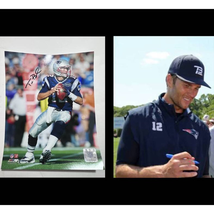 Tom Brady New England Patriots 8x10 signed with proof