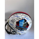 Load image into Gallery viewer, NFL Hall of Famers 40 in all Joe Montana Joe Namath Bart Starr Jerry Rice Dan Marino Jim Brown Riddell authentic signed with proof
