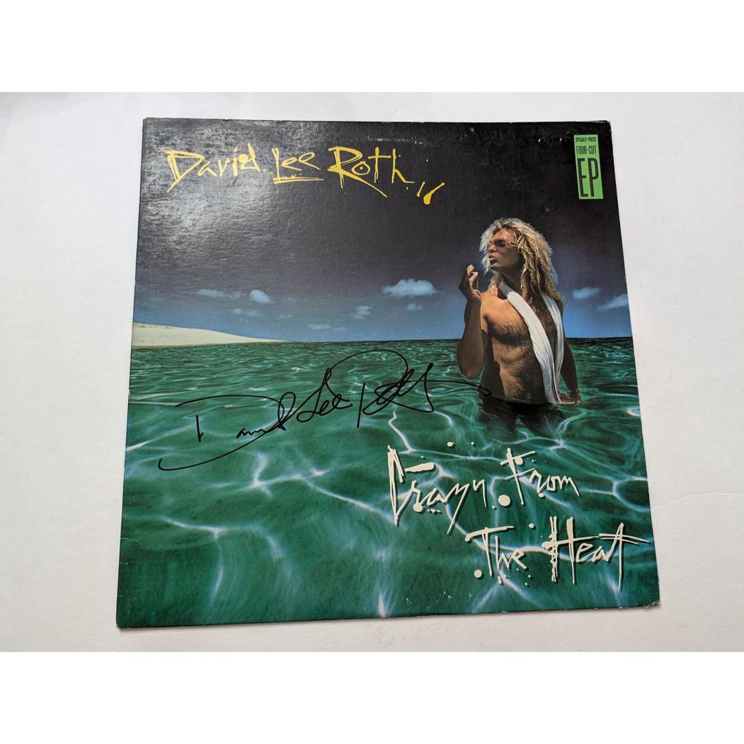 David Lee Roth Crazy From the Heart original LP signed with proof