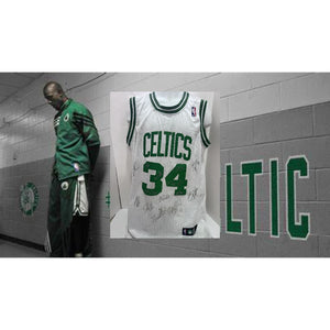 Boston Celtics 2007 2008 NBA champions Paul Pierce Kevin Garnett Ray Allen team sign game model jersey with proof