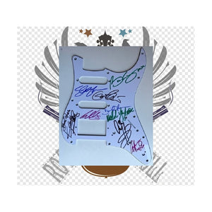 Iconic Guitarists Pick Guard Eric Clapton Jimmy Page Eddie Van Halen David Gilmour 9 in all signed with proof