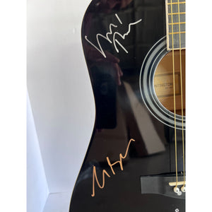 Phil Collins Peter Gabriel Mike Rutherford Tony Banks Genesis full size acoustic guitar signed with proof