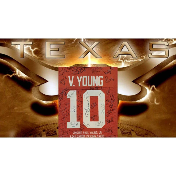 Texas Longhorns NCAA National Champions Vince Young Jersey 2005-2006 team signed whit proof