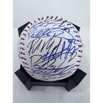 Load image into Gallery viewer, Houston Astros 2022 World Series champions team signed baseball Jose Altuve Justin Verlander Dusty Baker Alex Bregman Jeremy Pena
