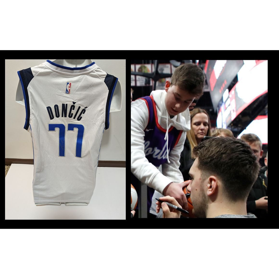 Luca Doncic Dallas Mavericks size 48 Nike game model jersey signed with proof