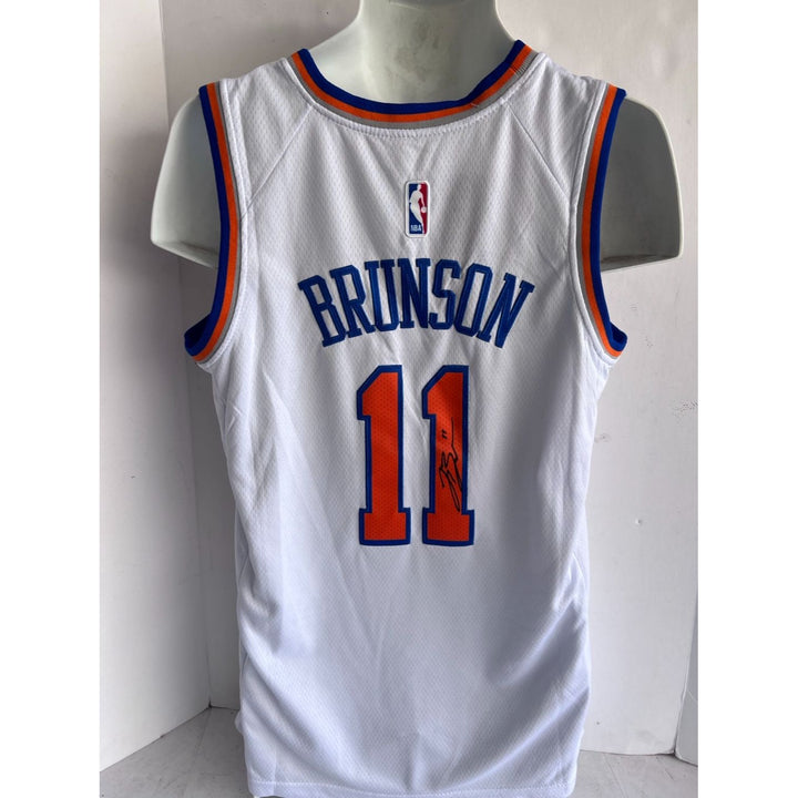 Jalen Bronson New York Knicks game model jersey size LG large signed with proof