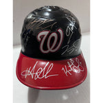 Load image into Gallery viewer, 2019 Washington Nationals World Series champs  Juan  Soto Max Scherzer team signed MLB batting helmet
