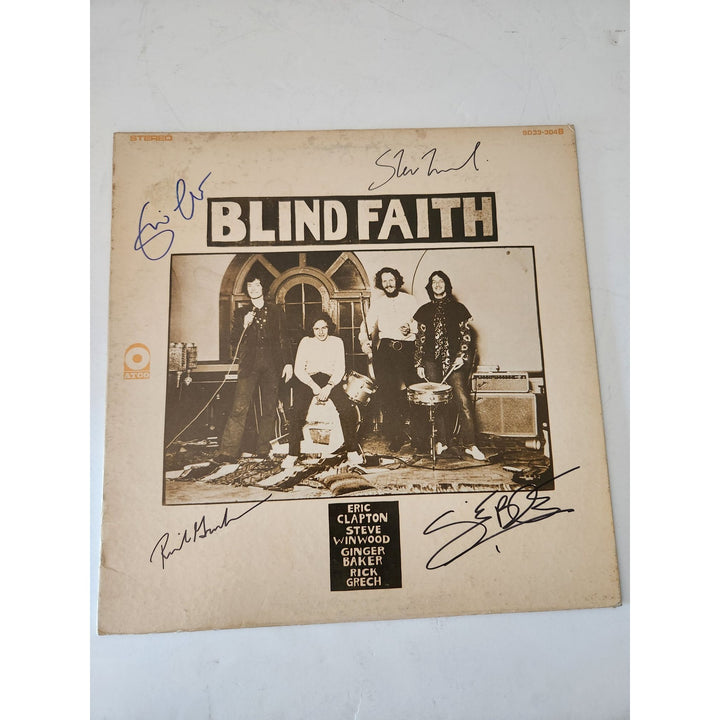 Eric Clapton Steve Winwood Ginger Baker Rick Gretsch Blind Faith LP signed with proof