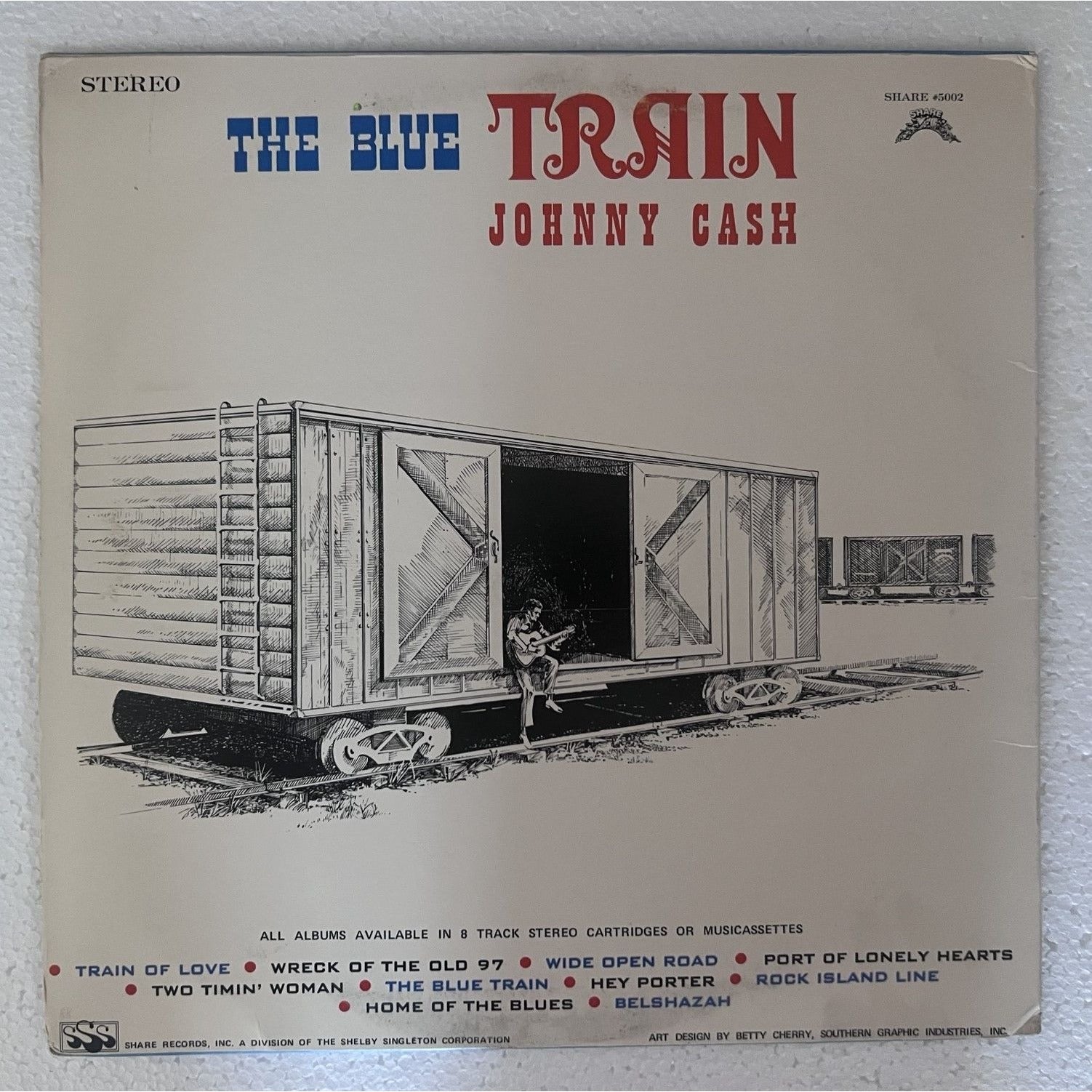 Johnny Cash The Blue original lp signed with proof