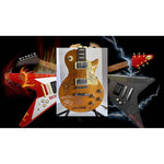 Load image into Gallery viewer, Metallica James Hetfield Kurt Hammet Robert Trejillo Lars Ulrich David Mustaine Jason newstead Les Paul full size electric guitars signed w
