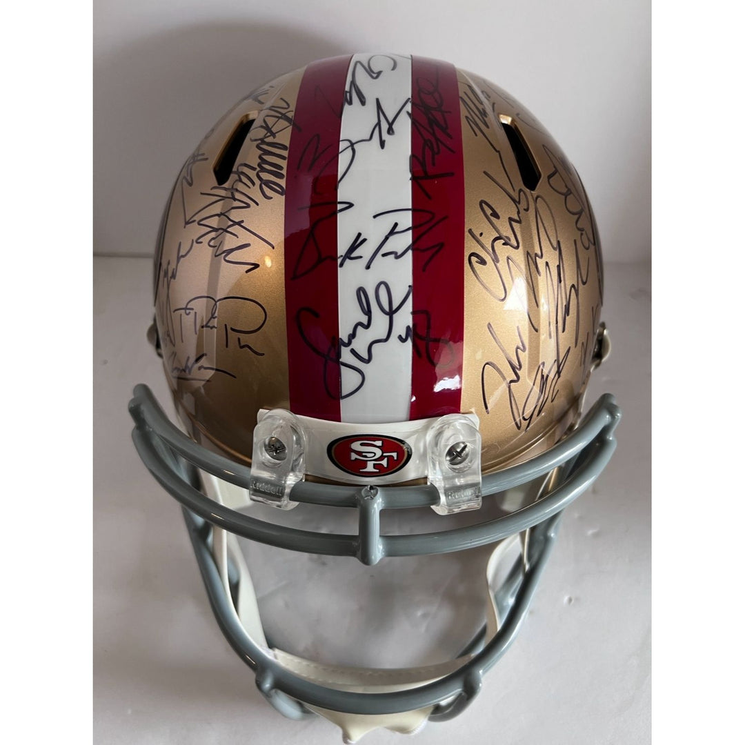 Brock Purdy George Kittle Deebo Samuel Christian McCaffrey Nick Bossa Fred Warner 2023-24 San Francisco 49ers Riddell Speed full size team