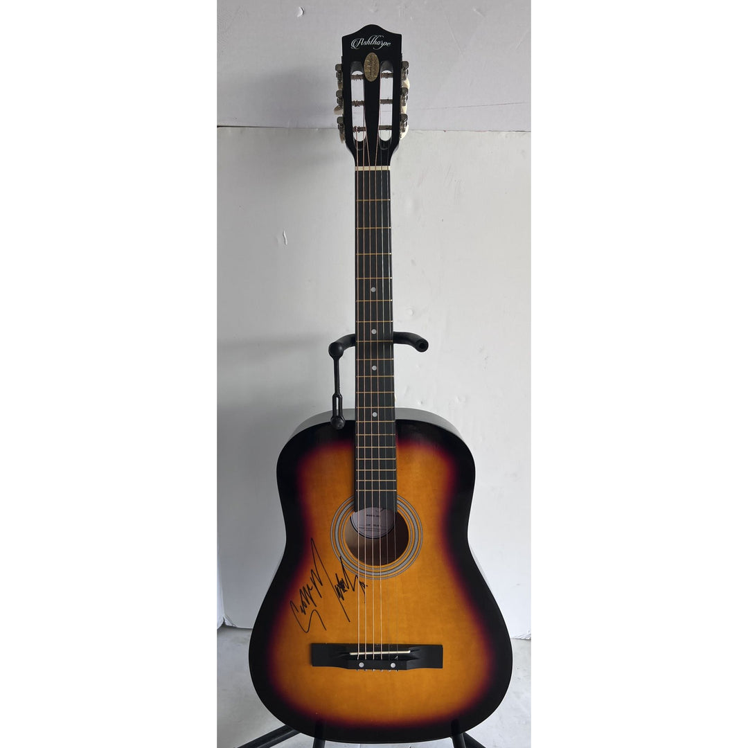 George Michael full size acoustic guitar signed with proof