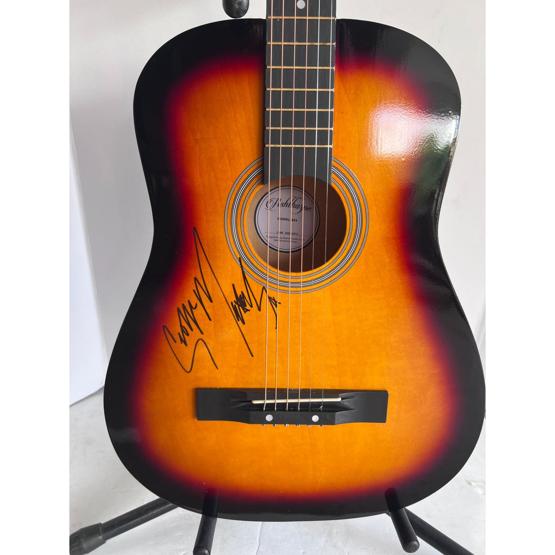 George Michael full size acoustic guitar signed with proof