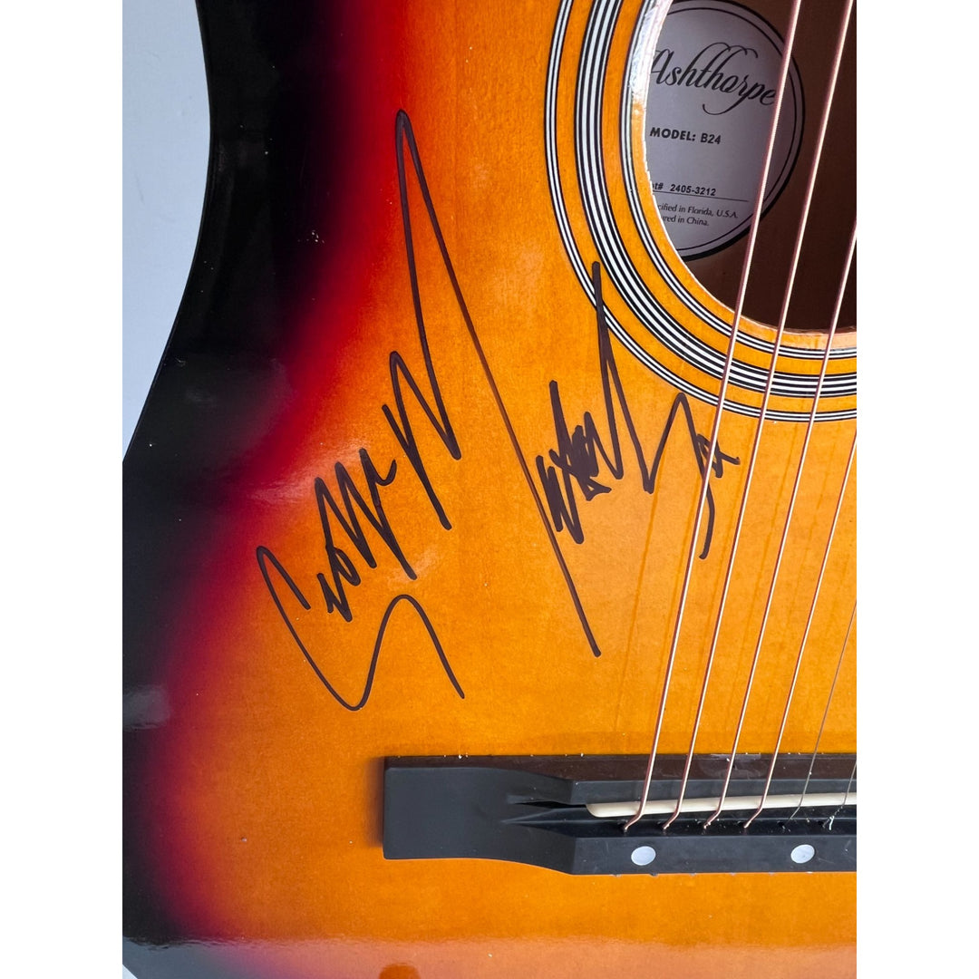 George Michael full size acoustic guitar signed with proof