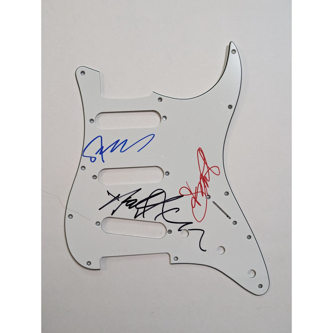 The Police Gordon Sumner "Sting", Andy Summers Stewart Copeland electric guitar pickguard signed with proof