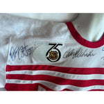 Load image into Gallery viewer, Detroit Red Wings all time greats signed jersey Gordie Howe Steve Yzerman Chris Chelios Sergi.Federov Brandon Shanahan signed with proof
