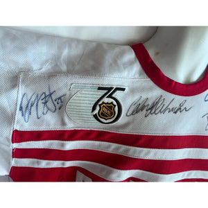 Detroit Red Wings all time greats signed jersey Gordie Howe Steve Yzerman Chris Chelios Sergi.Federov Brandon Shanahan signed with proof