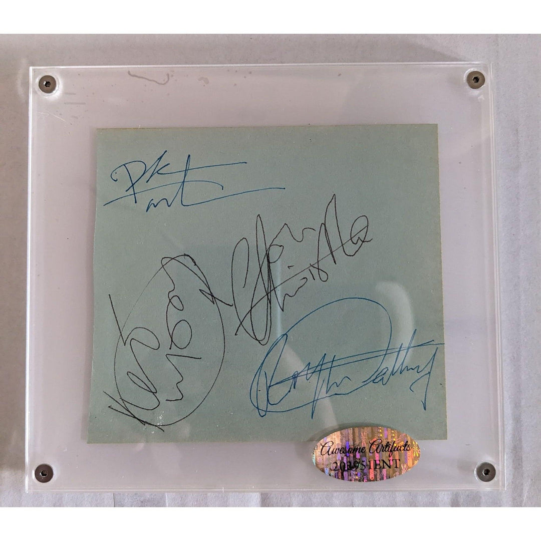 The Who Roger Daltrey, Keith Moon, Pete Townshend and John Entwistle 1965 vintage autograph book page signed