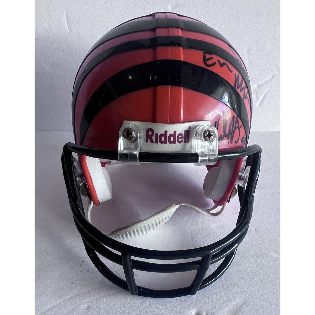 Cincinnati Bengals Jamar Chase Joe burrow mini helmet signed with proof