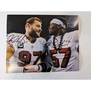San Francisco 49ers Nick Bosa Dre Greenlaw 8x10 photograph signed with proof
