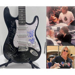 Load image into Gallery viewer, Def Leppard  Phil Collen, Vivian Campbell, Joe Elliott, Rick Savage, Rick Allen. stratocaster electric guitar signed with proof
