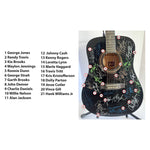 Load image into Gallery viewer, Charlie Daniels, Johnny Cash, Willie Nelson, Kenny Rogers, Waylon Jennings country legends guitar signed with proof
