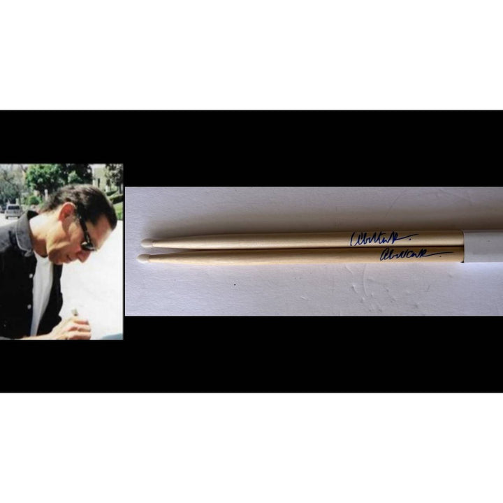 Alex Van Halen of Van Halen Drumsticks signed with proof