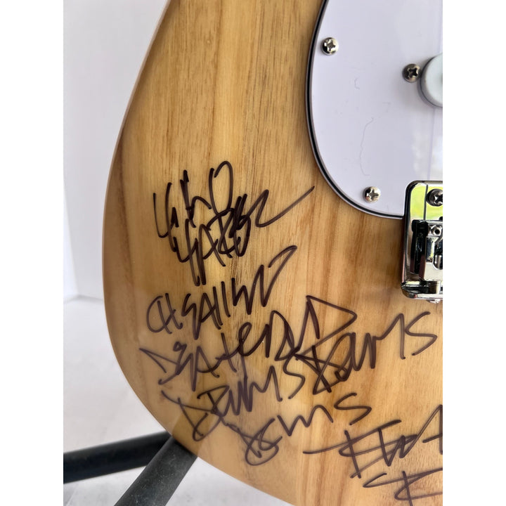 Blink-182 full size Stratocaster electric guitar signed with proof