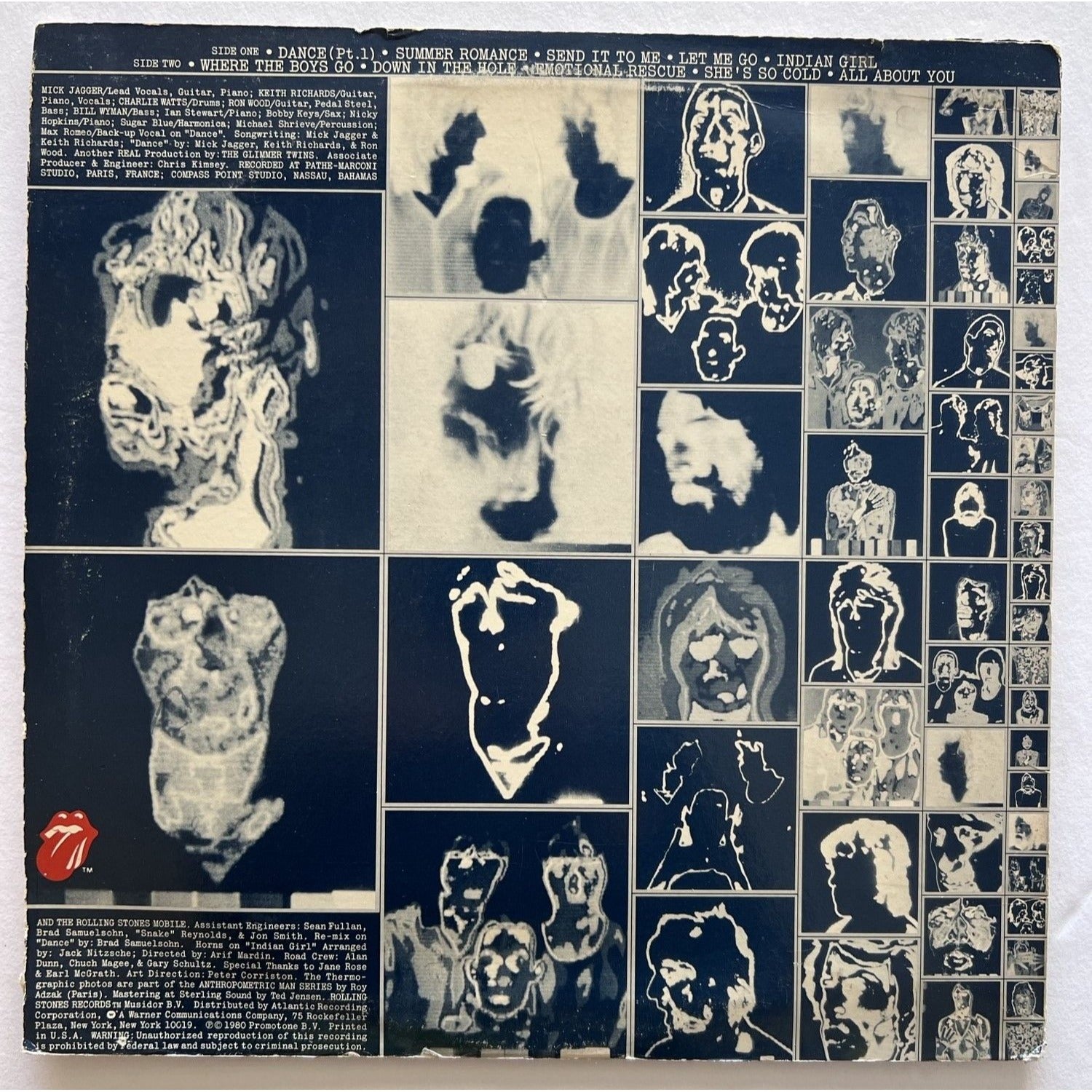 Rolling Stones Mick Jagger Keith Richards Mick Taylor Bill Wyman Charlie Watts Emotional Rescue lp signed with proof