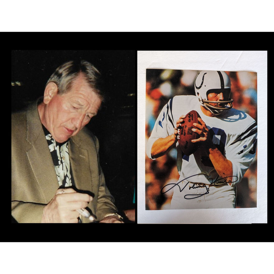 Johnny Unitas Baltimore Colts 8x10 photo signed with proof