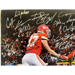 Load image into Gallery viewer, Kansas City Chiefs  2023-24 Patrick Mahomes Travis Kelce 40 plus sigs Super Bowl Champs team signed 16x20 photo signed  with proof
