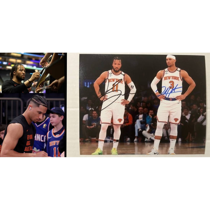 New York Knicks Jalen Brunson and Josh Hart 8x10 photo signed with proof