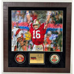 Load image into Gallery viewer, Joe Montana Jerry Rice Steve Young Ronnie Lott San Francisco 49ers 1989 90 Super bowl Champions 16x20 photo team signed and framed (25x27)

