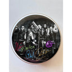 Load image into Gallery viewer, Rammstein Till Lindemann, Richard Kruspe, Flake Lorenz one-of-a-kind drumhead signed with proof
