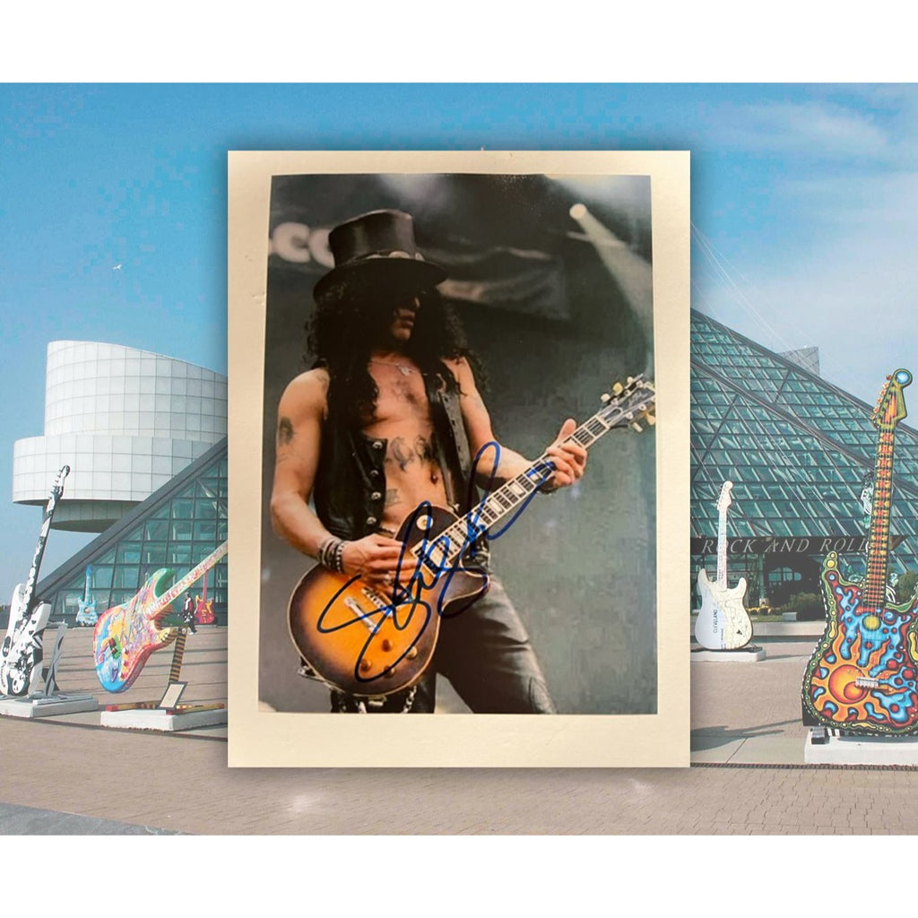 Saul Hudson Slash of Guns and Roses 5x7 photo signed with proof